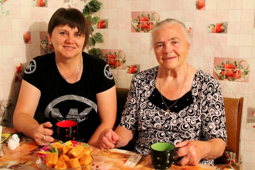 Елена Радченко с мамой Лидией Каталевской